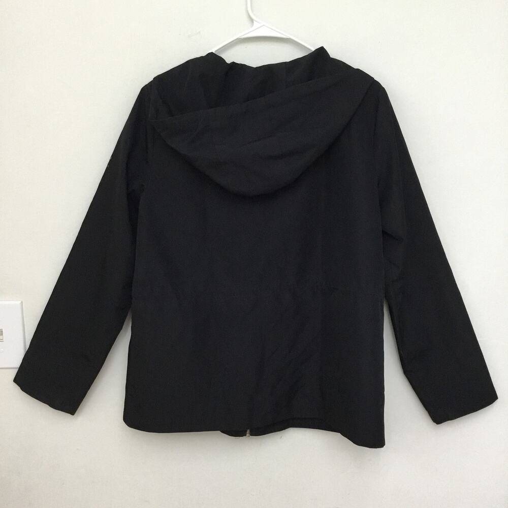 Ralph Lauren blk label hooded black cinch waist pockets light lined jacket M - Picture 2 of 9